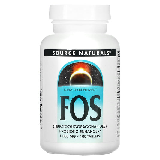 Source Naturals, FOS, 100 Tablets - Image 1