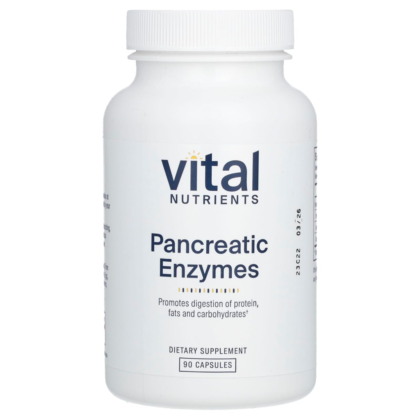 Vital Nutrients, Pancreatic Enzymes, 90 Capsules - Image 1
