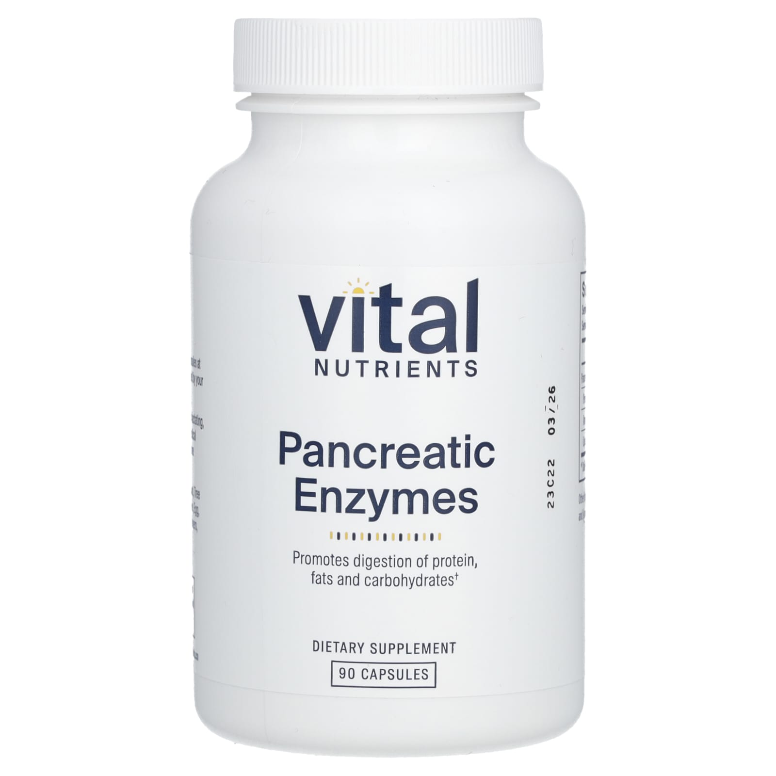 Vital Nutrients, Pancreatic Enzymes, 90 Capsules - Image 1