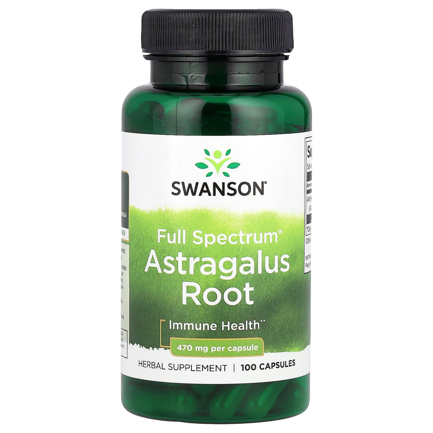 Swanson, Full Spectrum® Astragalus Root, 470 mg, 100 Capsules - Image 1