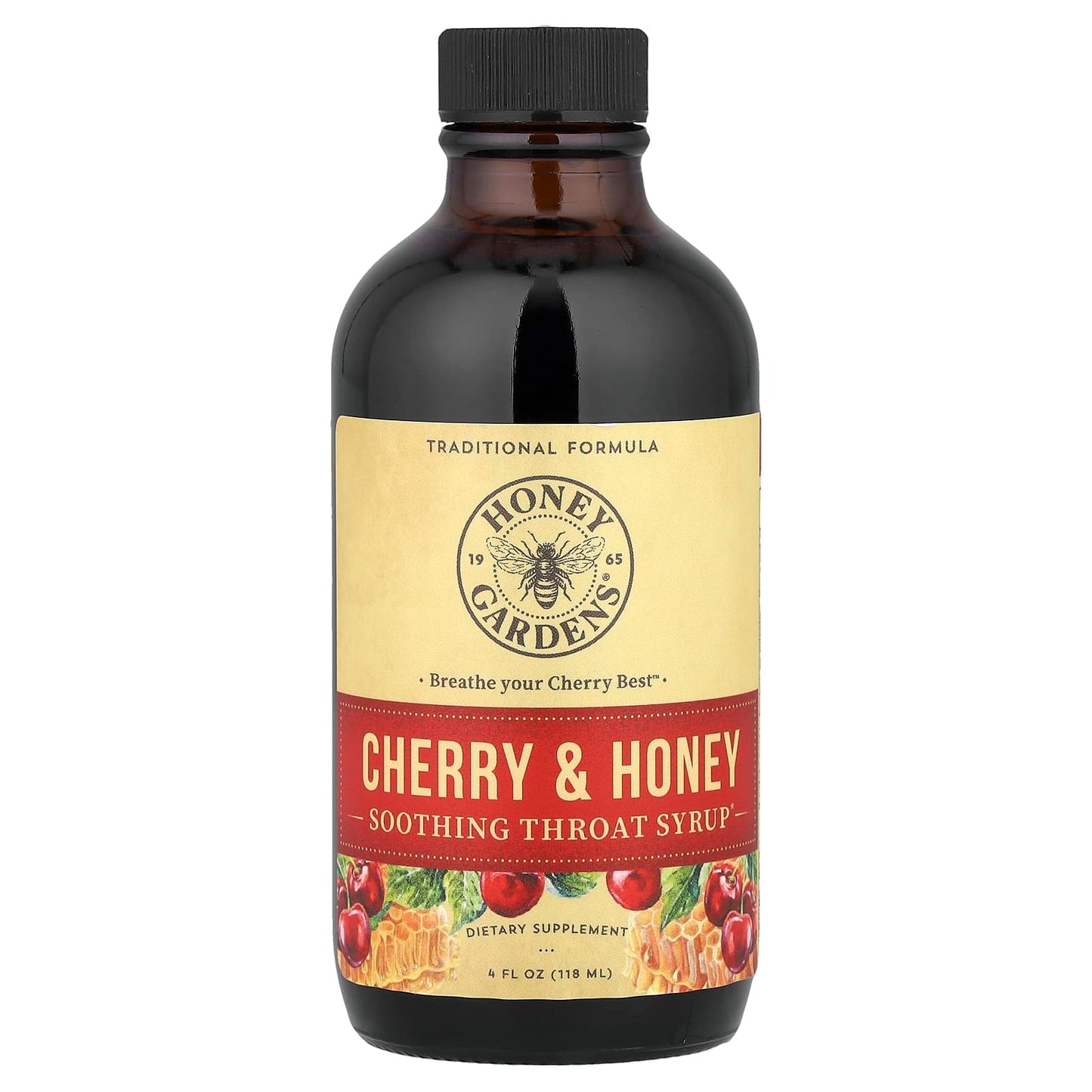 Zand, Soothing Throat Syrup, Cherry & Honey, 4 fl oz (118 ml) - Image 1
