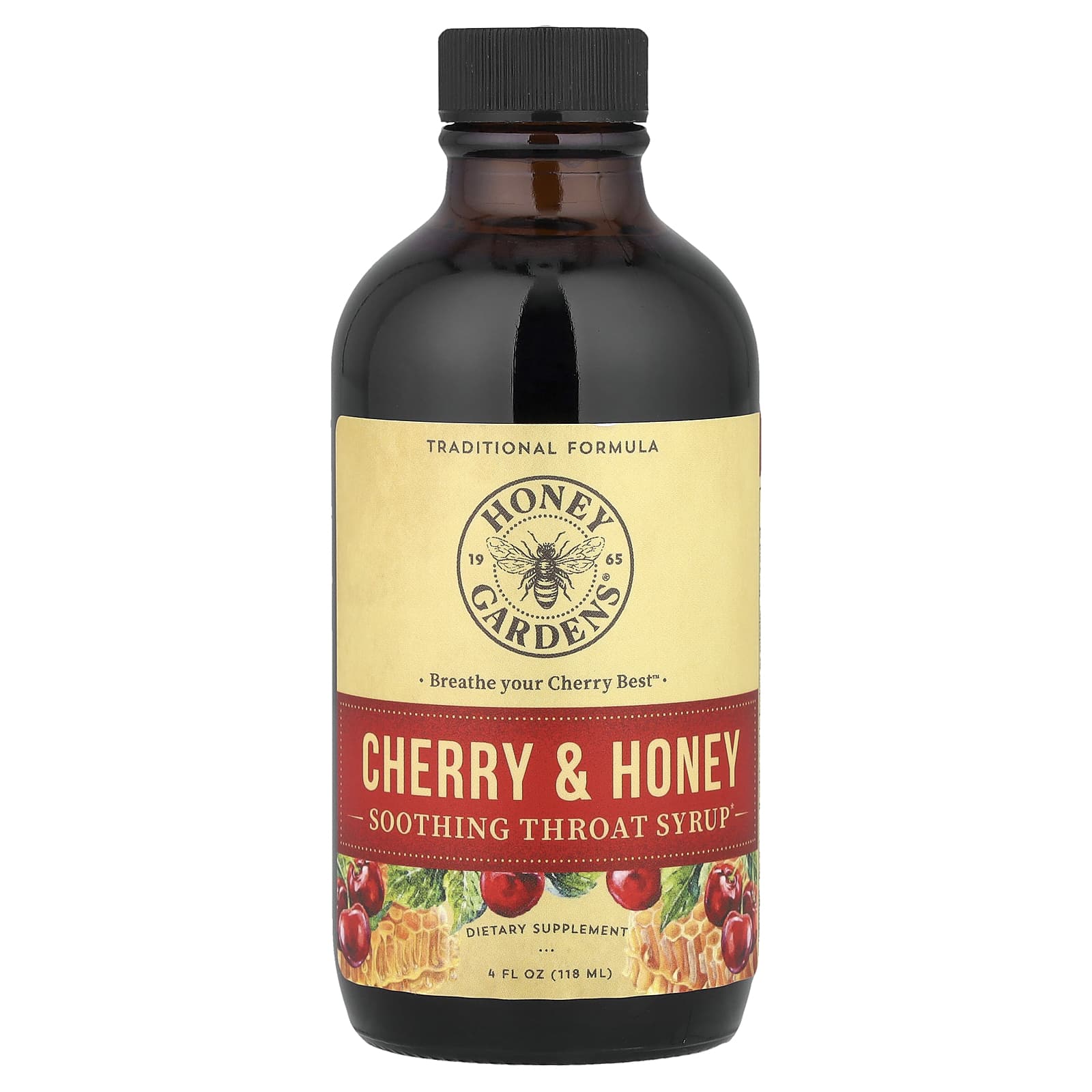 Zand, Soothing Throat Syrup, Cherry & Honey, 4 fl oz (118 ml) - Image 1