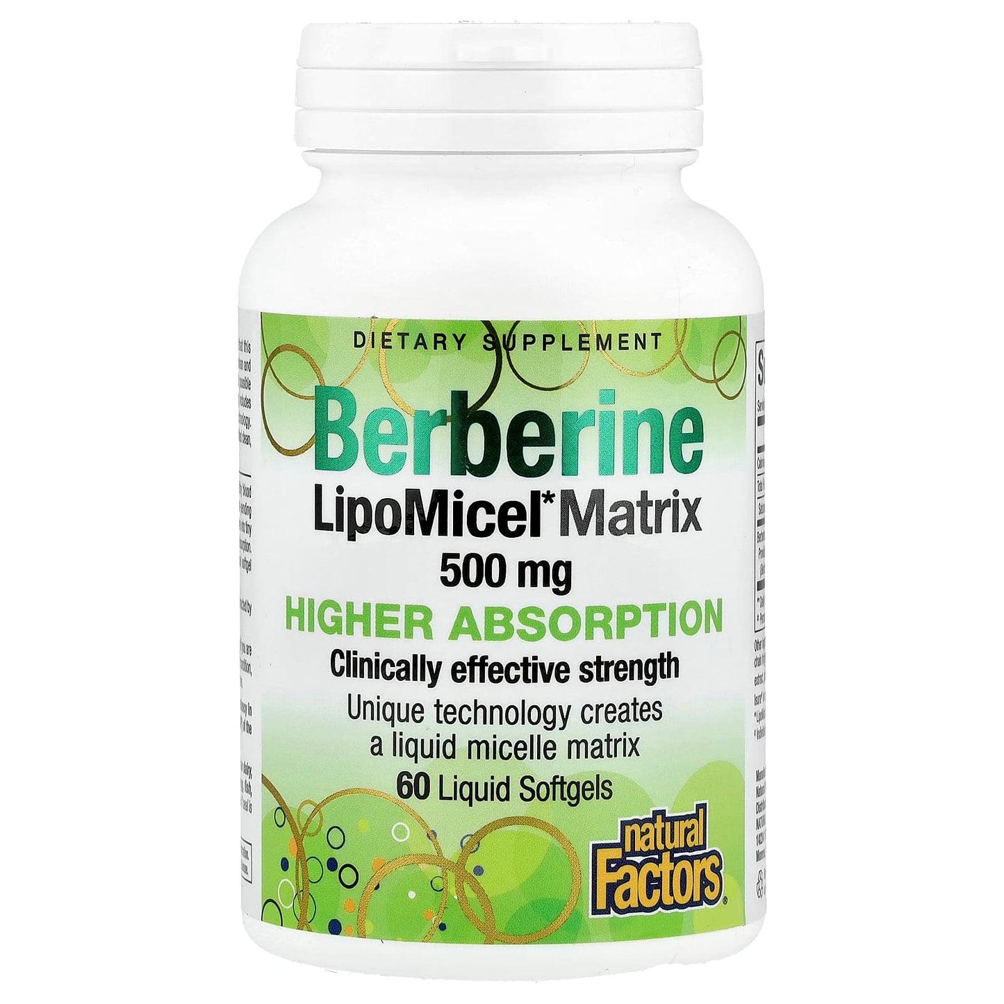 Natural Factors, Berberine LipoMicel Matrix, 60 Liquid Softgels - Image 1