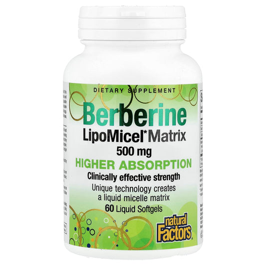 Natural Factors, Berberine LipoMicel Matrix, 60 Liquid Softgels - Image 1