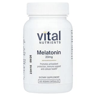Melatonin 20mg, 60 Vegan Capsules - Promote Sleep & Immune Support