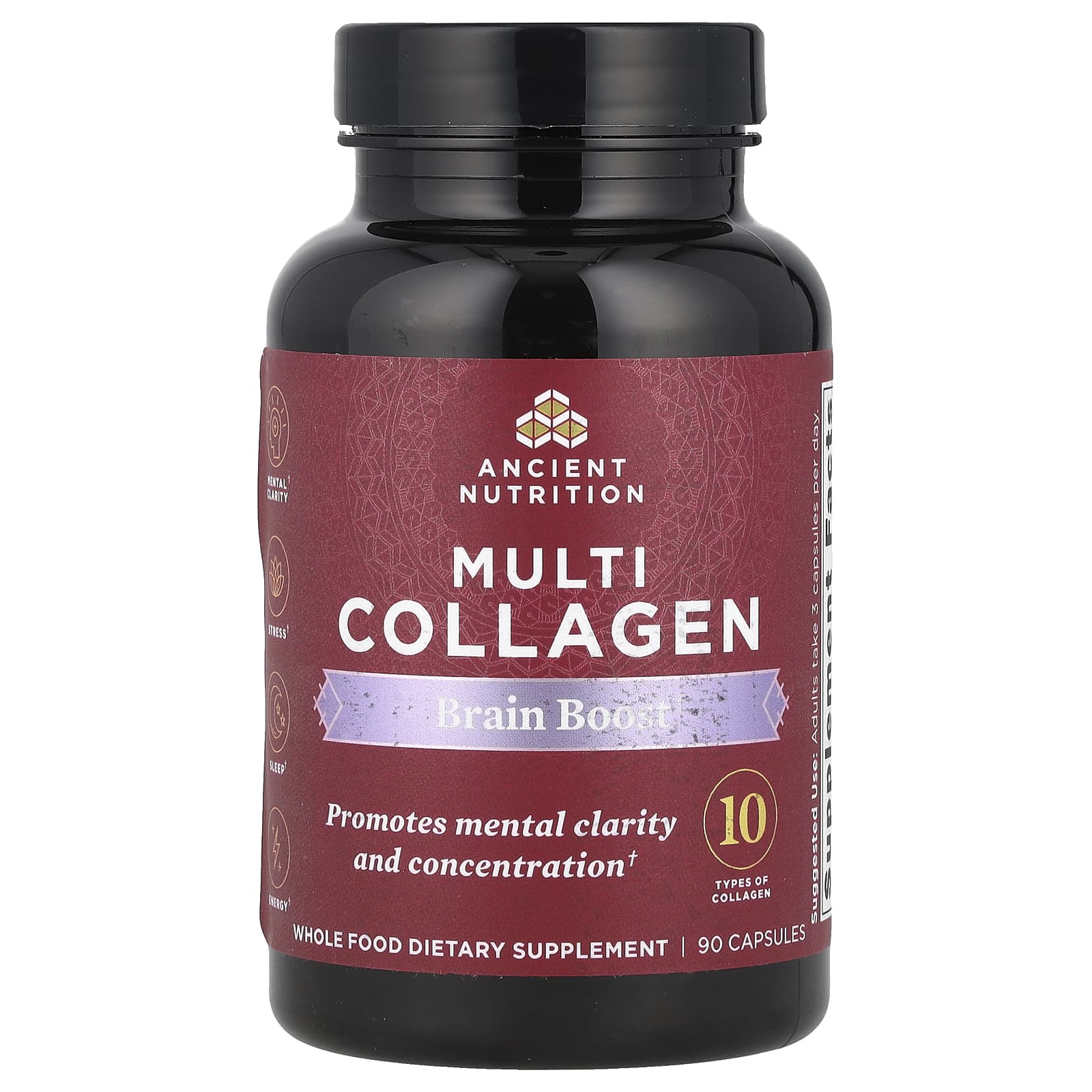 Boost Brain Clarity with Ancient Nutrition's Multi Collagen Brain Boost - 90 Capsules - Image 1