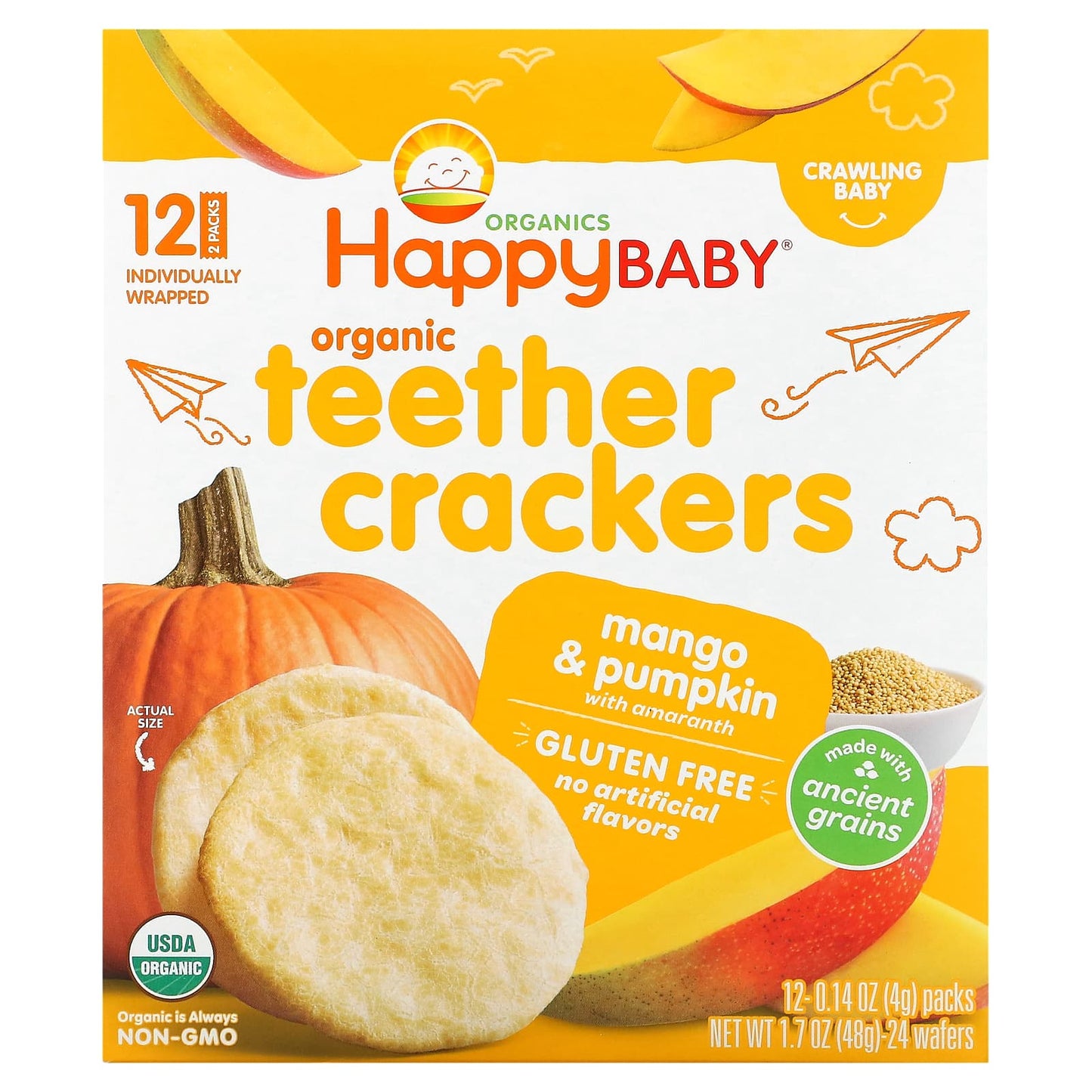 USDA Organic Teether Crackers for Babies | Happy Family Organics - Image 1