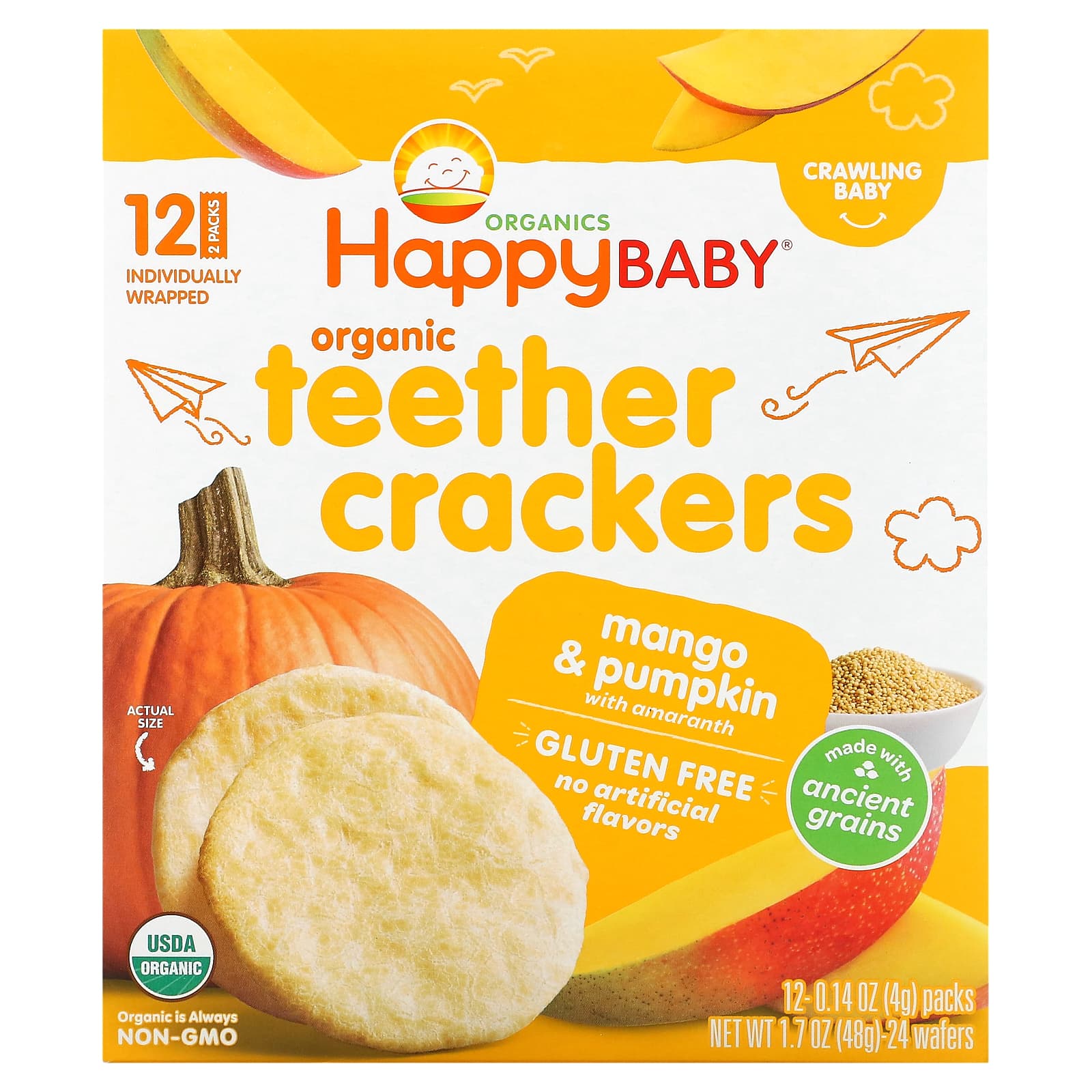 USDA Organic Teether Crackers for Babies | Happy Family Organics - Image 1
