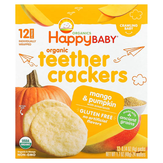 USDA Organic Teether Crackers for Babies | Happy Family Organics - Image 1