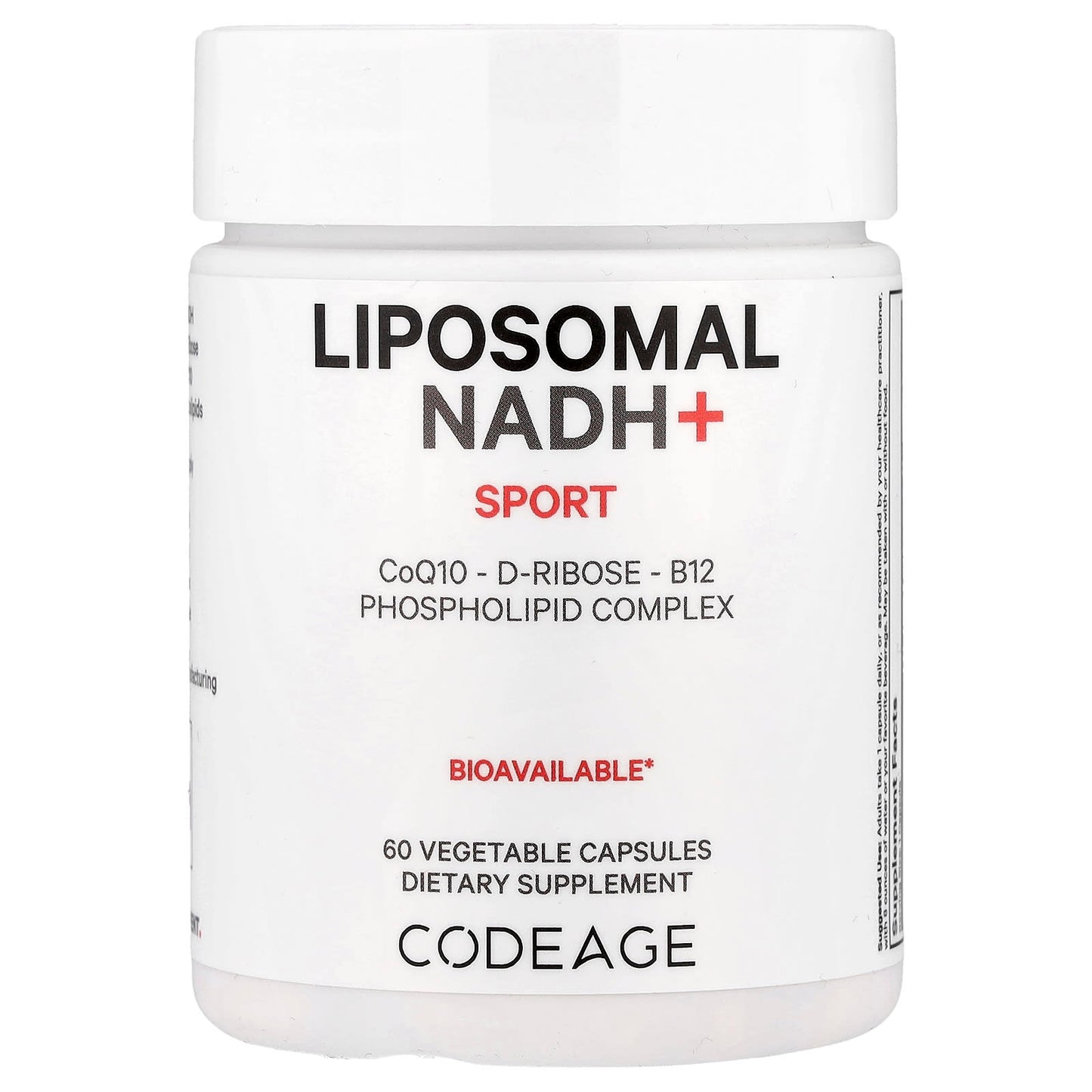Boost Energy with Codeage Liposomal NADH+, 60 Veg Capsules - Image 1