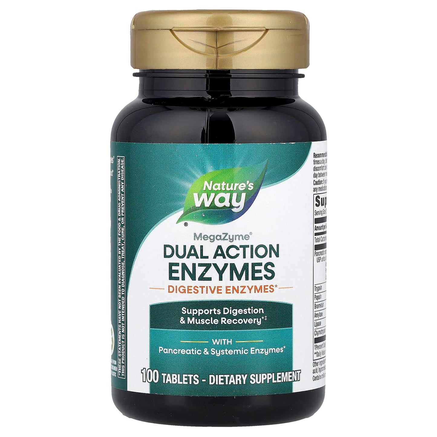 Nature's Way, MegaZyme®, Dual Action Enzymes, 100 Tablets - Image 1