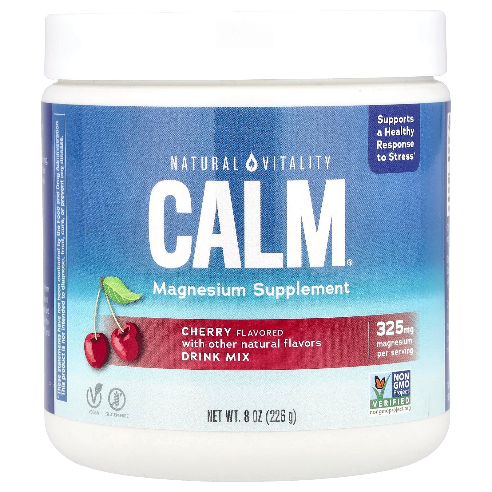 Natural Vitality, CALM®, Magnesium Supplement Drink Mix, Cherry, 8 oz (226 g) - Image 1