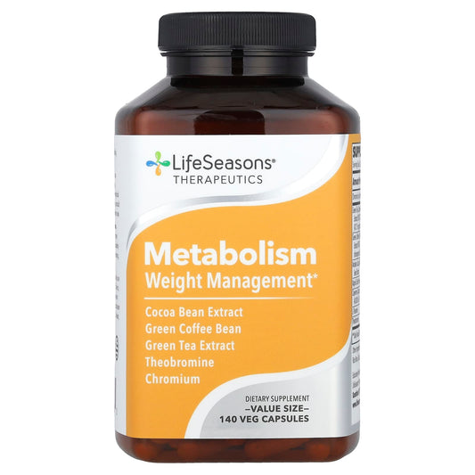 LifeSeasons, Therapeutics, Metabolism, Weight Management, 140 Veg Capsules - Image 1