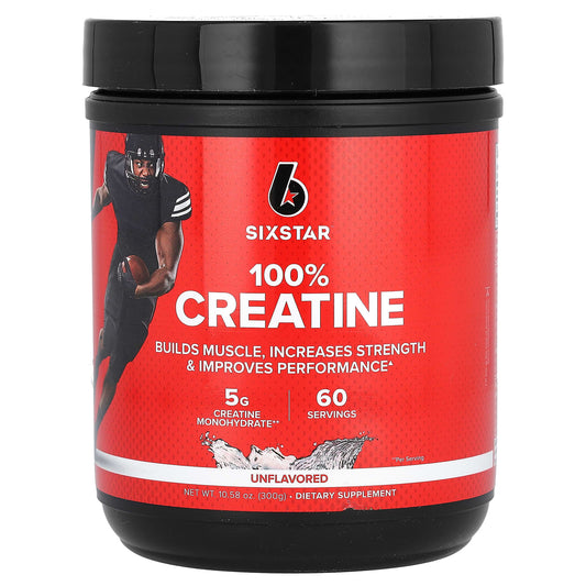 SIXSTAR, 100% Creatine, Unflavored, 10.58 oz (300 g) - Image 1