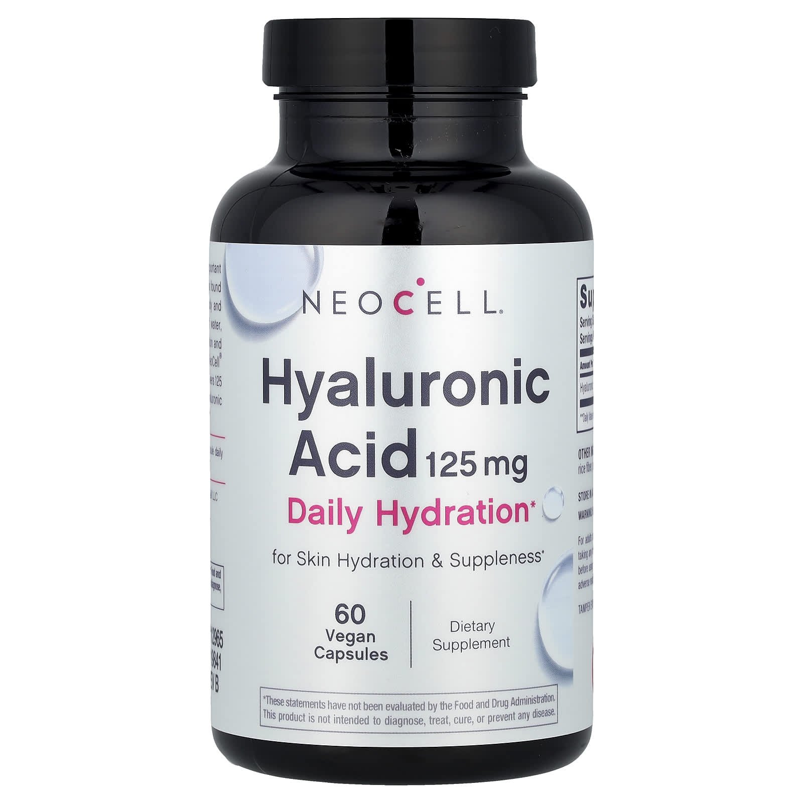 NeoCell, Hyaluronic Acid, 125 mg, 60 Vegan Capsules - Image 1