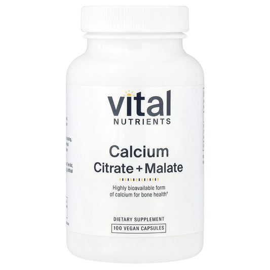 Vital Nutrients, Calcium, Citrate + Malate, 100 Vegan Capsules (150 mg per Capsule) - Image 1