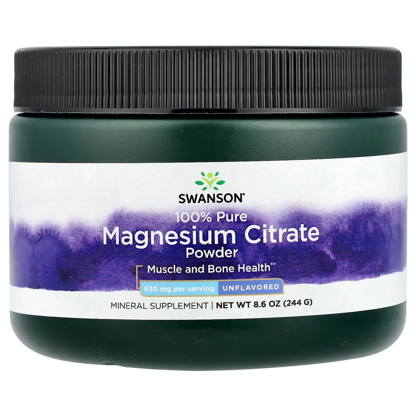 Swanson, 100% Pure Magnesium Citrate Powder, Unflavored, 8.6 oz (244 g) - Image 1