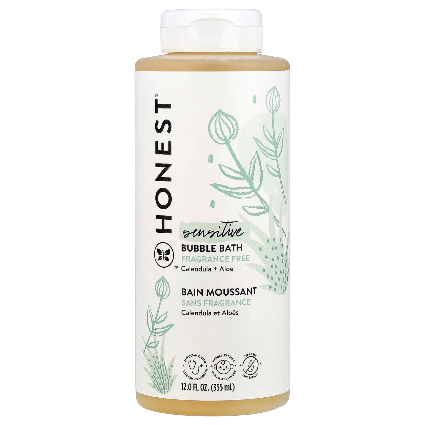 The Honest Company, Sensitive, Bubble Bath, Fragrance Free, 12 fl oz (355 ml) - Image 1