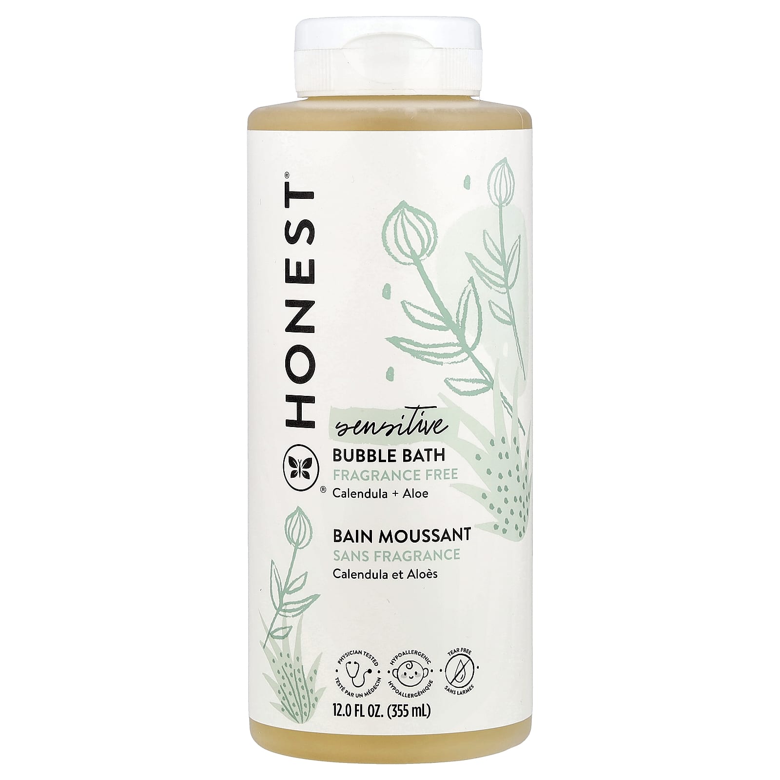 The Honest Company, Sensitive, Bubble Bath, Fragrance Free, 12 fl oz (355 ml) - Image 1