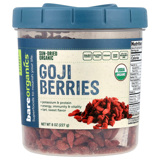 Organic Goji Berries by BareOrganics - Paleo & Vegan Superfood - Image 1