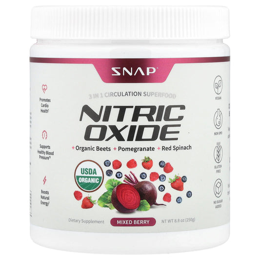 Snap Supplements, Nitric Oxide, Mixed Berry , 8.8 oz (250 g) - Image 1