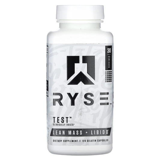 RYSE, Test, Lean Mass + Libido, 120 Gelatin Capsules - Image 1