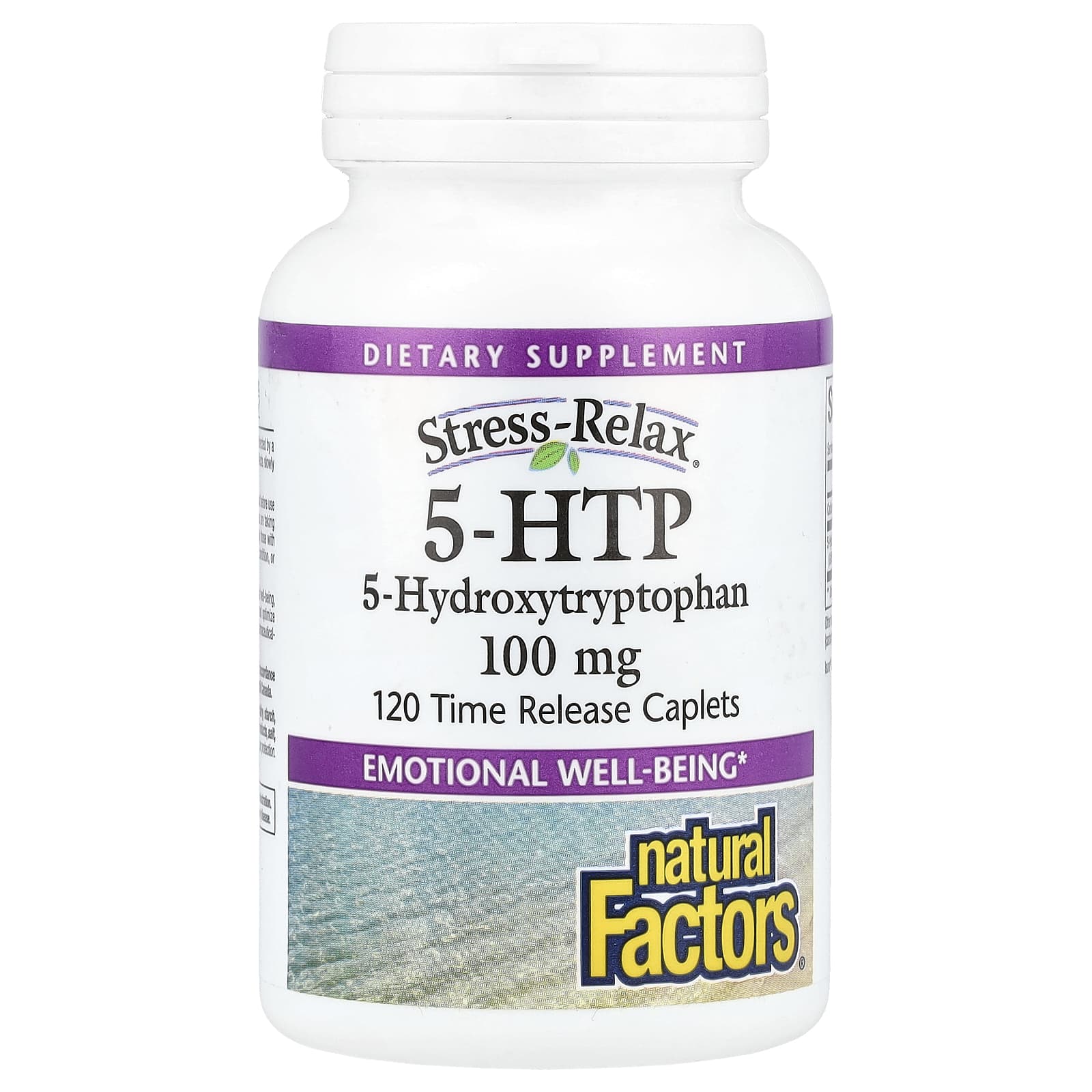 Natural Factors, Stress-Relax, 5-HTP, 100 mg, 120 Time Release Caplets - Image 1