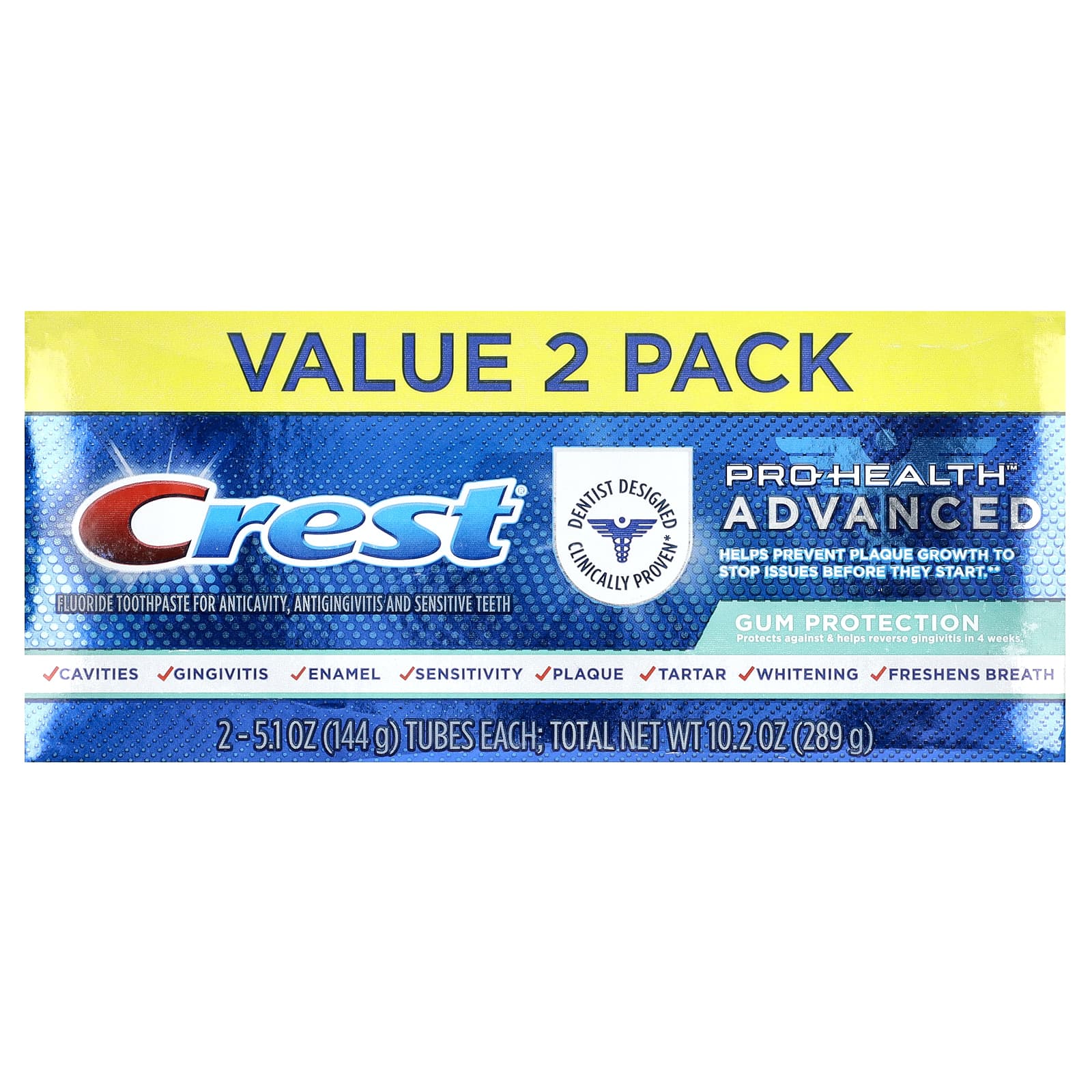 Crest Pro Health Advanced Toothpaste 2-Pack for Gum Protection - Image 2