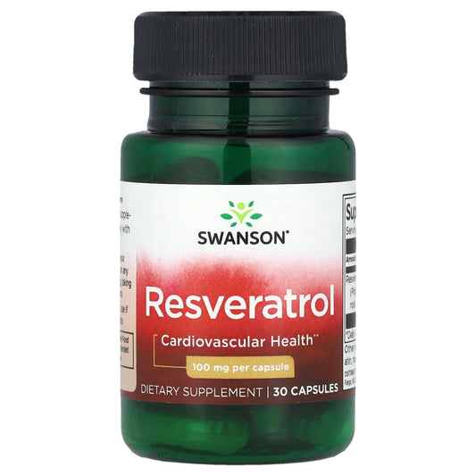 Swanson, Resveratrol, 100 mg, 30 Capsules - Image 1