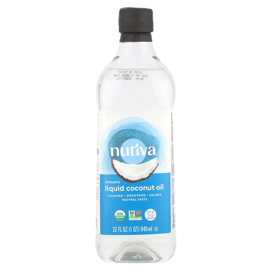 Nutiva, Organic Liquid Coconut Oil, 32 fl oz (946 ml) - Image 1