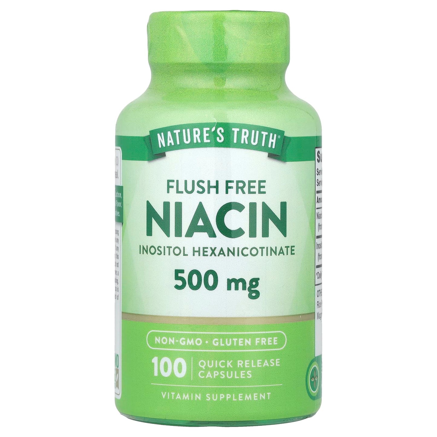 Nature's Truth, Flush Free Niacin, 500 mg, 100 Quick Release Capsules - Image 1