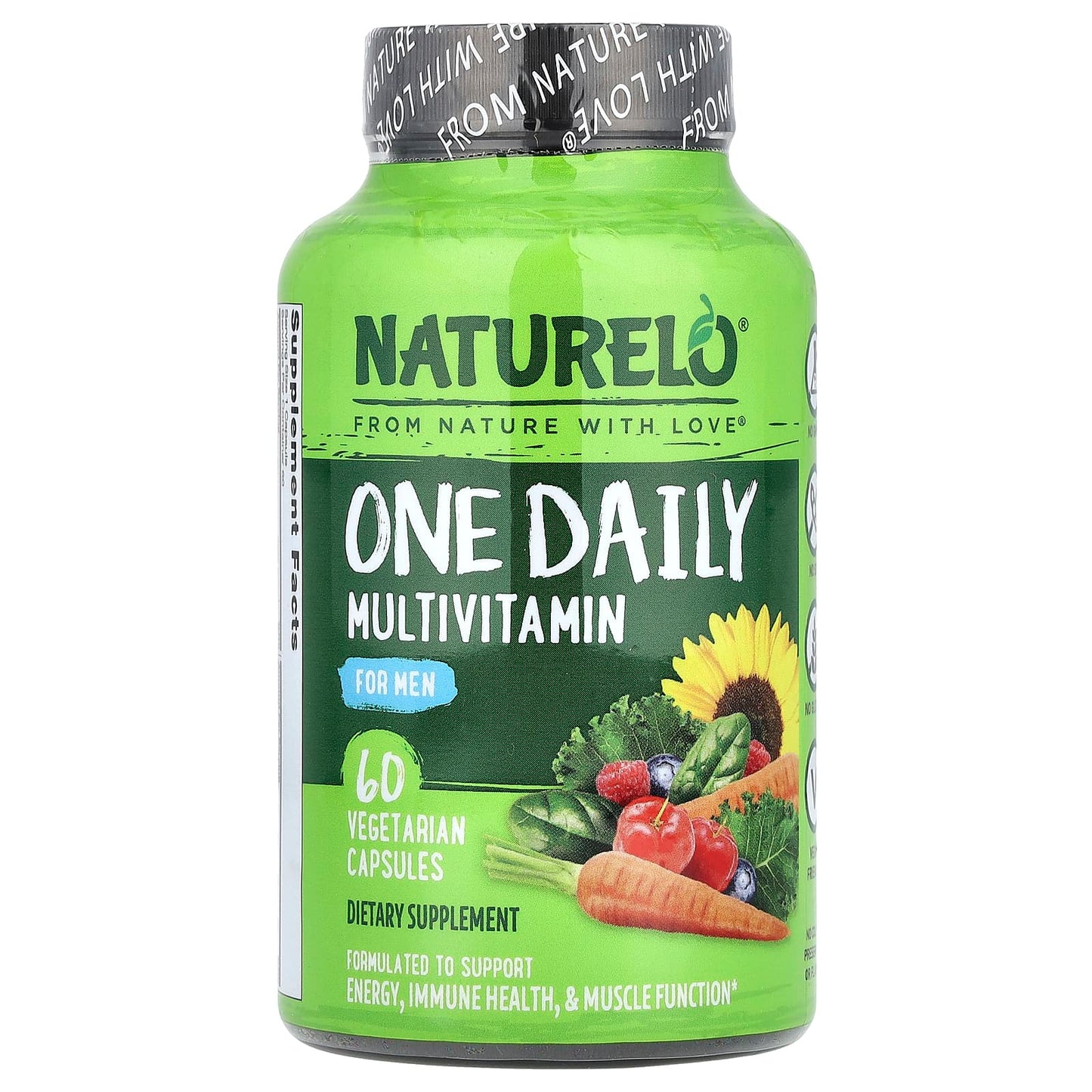 NATURELO, One Daily Multivitamin for Men, 60 Vegetarian Capsules - Image 1