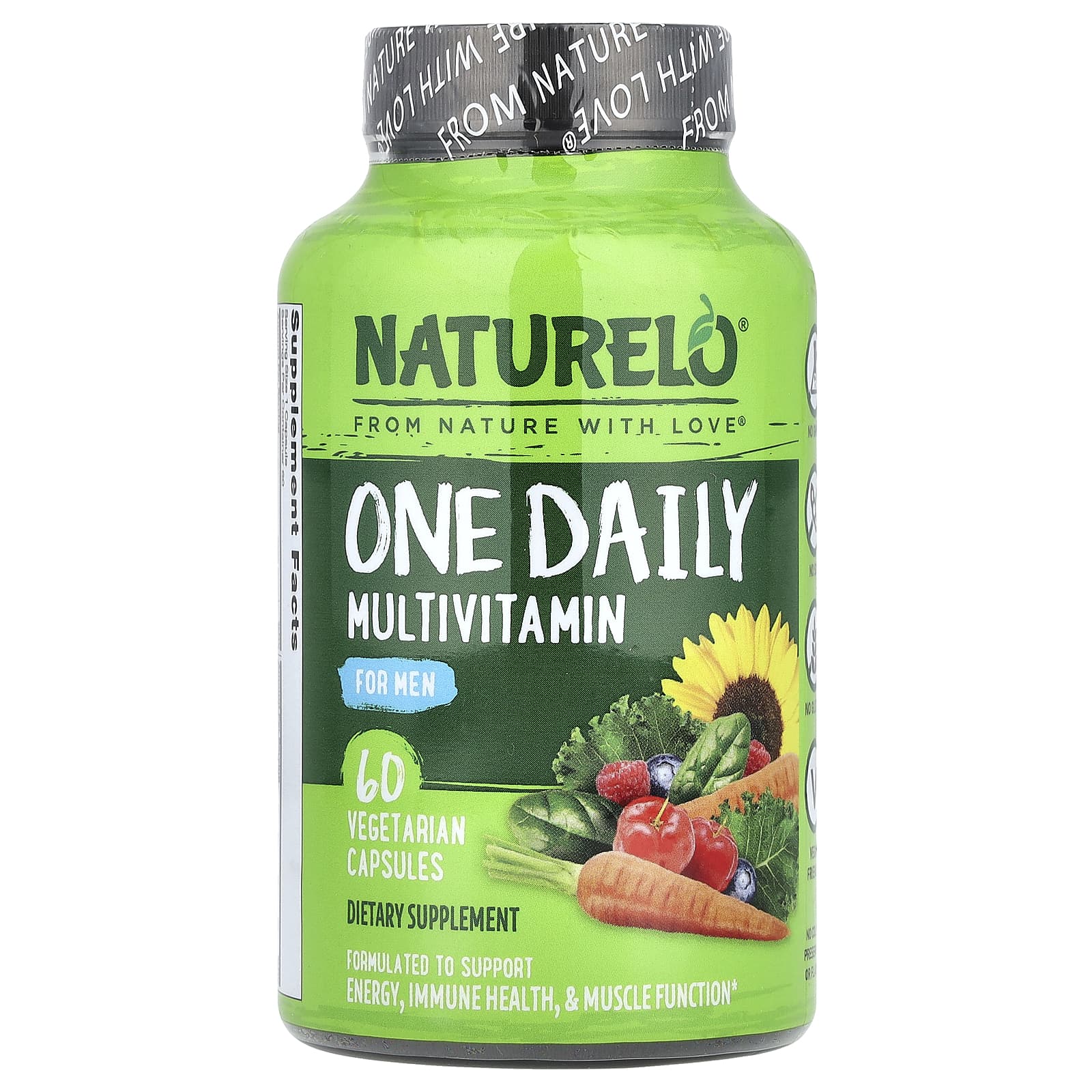 NATURELO, One Daily Multivitamin for Men, 60 Vegetarian Capsules - Image 1