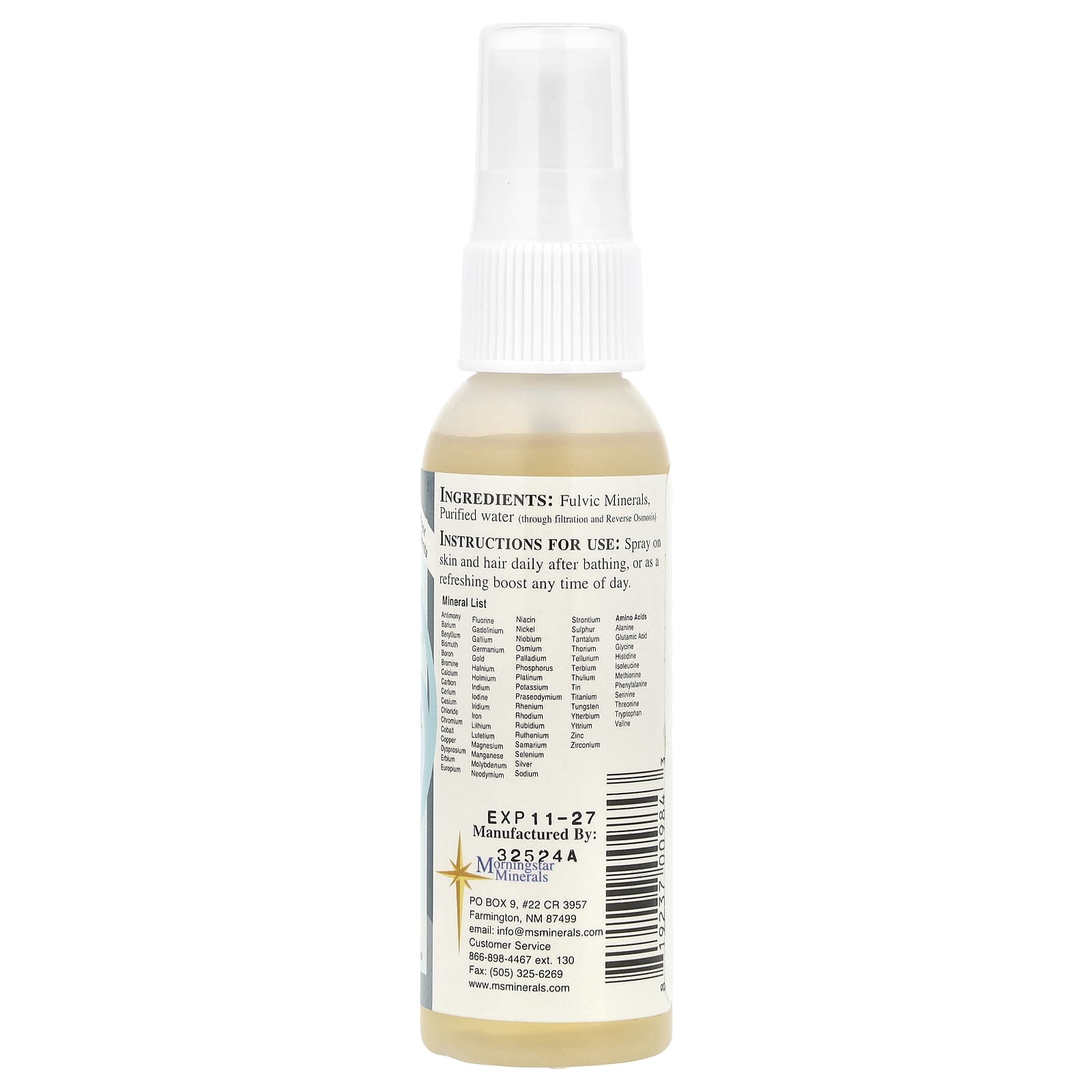 Morningstar Minerals, Derma Boost Rejuvenating Spray Mist, 2 fl oz (59 ml) - Image 2