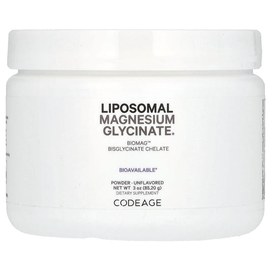 Codeage Liposomal Magnesium Glycinate Powder - Unflavored, Non-GMO, Soy-Free - Image 1