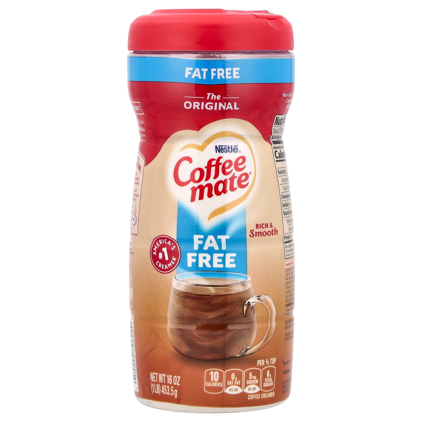 Coffee Mate Original Fat Free Powder Creamer, 16 oz - Image 1