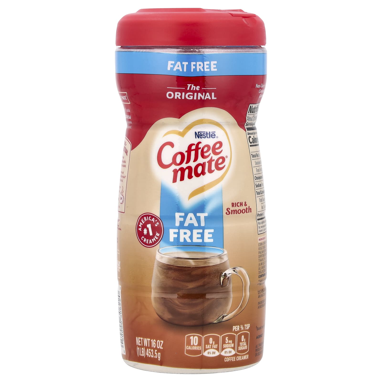 Coffee Mate Original Fat Free Powder Creamer, 16 oz - Image 1