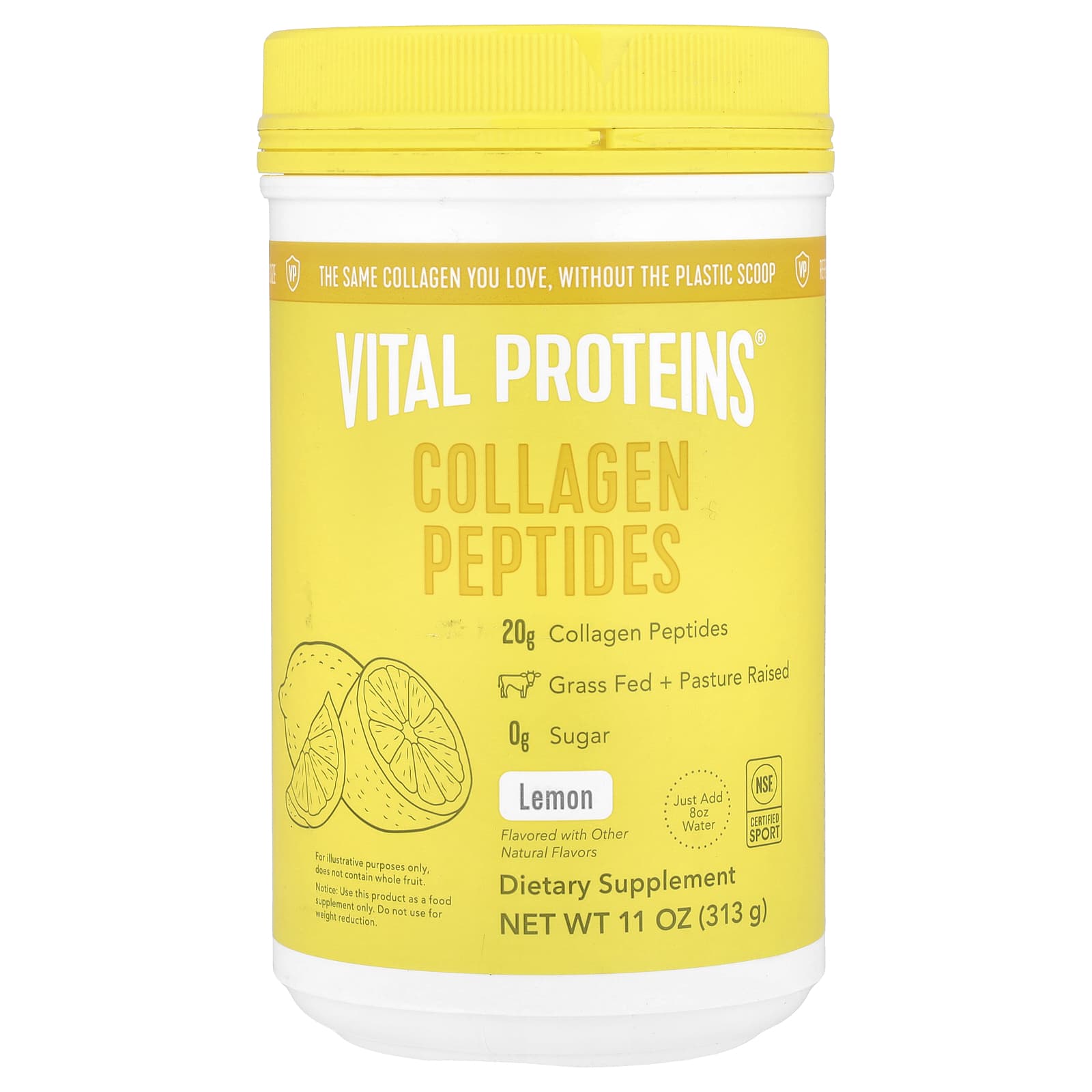 Vital Proteins, Collagen Peptides, Lemon, 11 oz (313 g) - Image 1