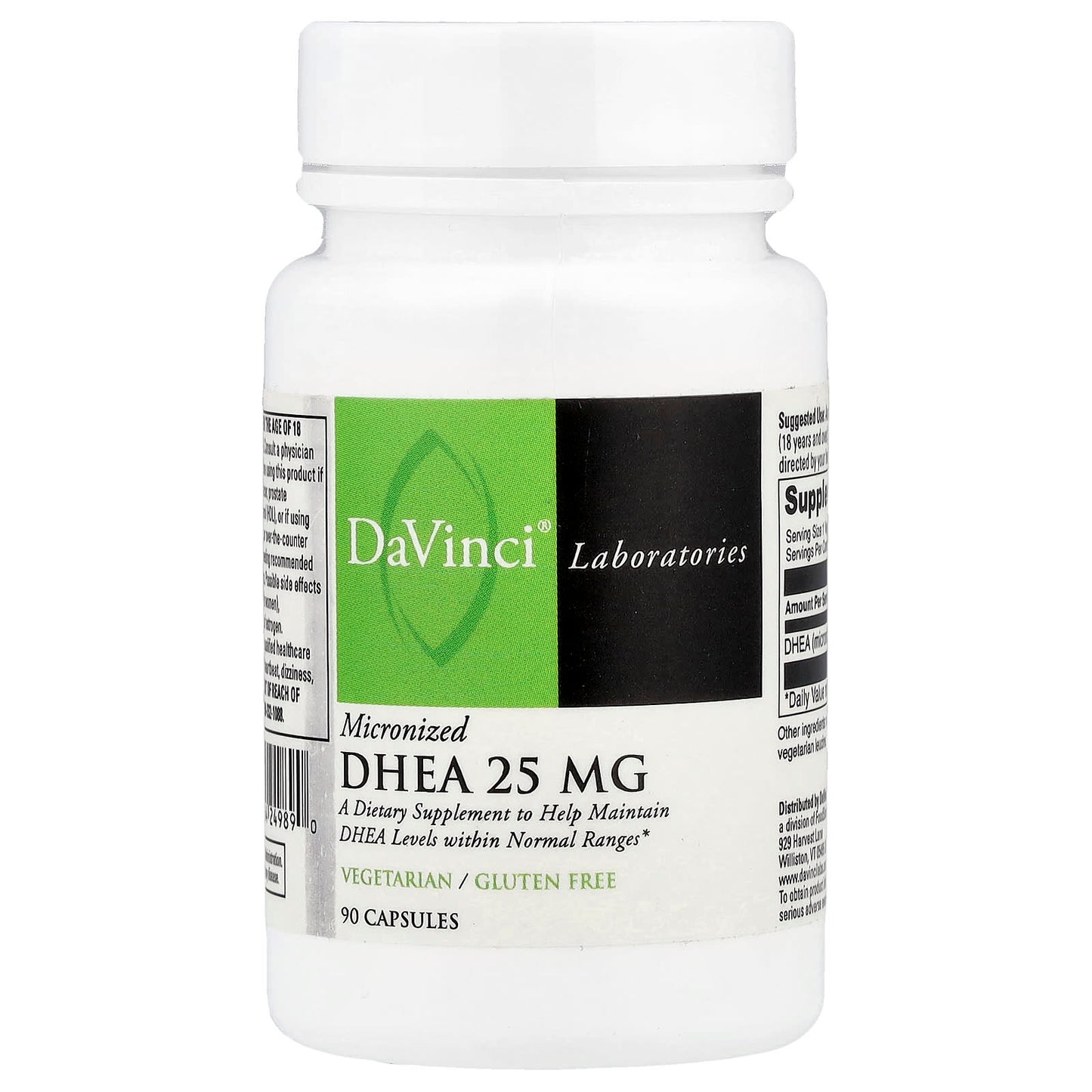 Support Healthy Aging with DaVinci Laboratories DHEA 25mg Capsules - Image 1