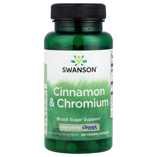 Swanson, Cinnamon & Chromium, 60 Vegan Capsules - Image 1