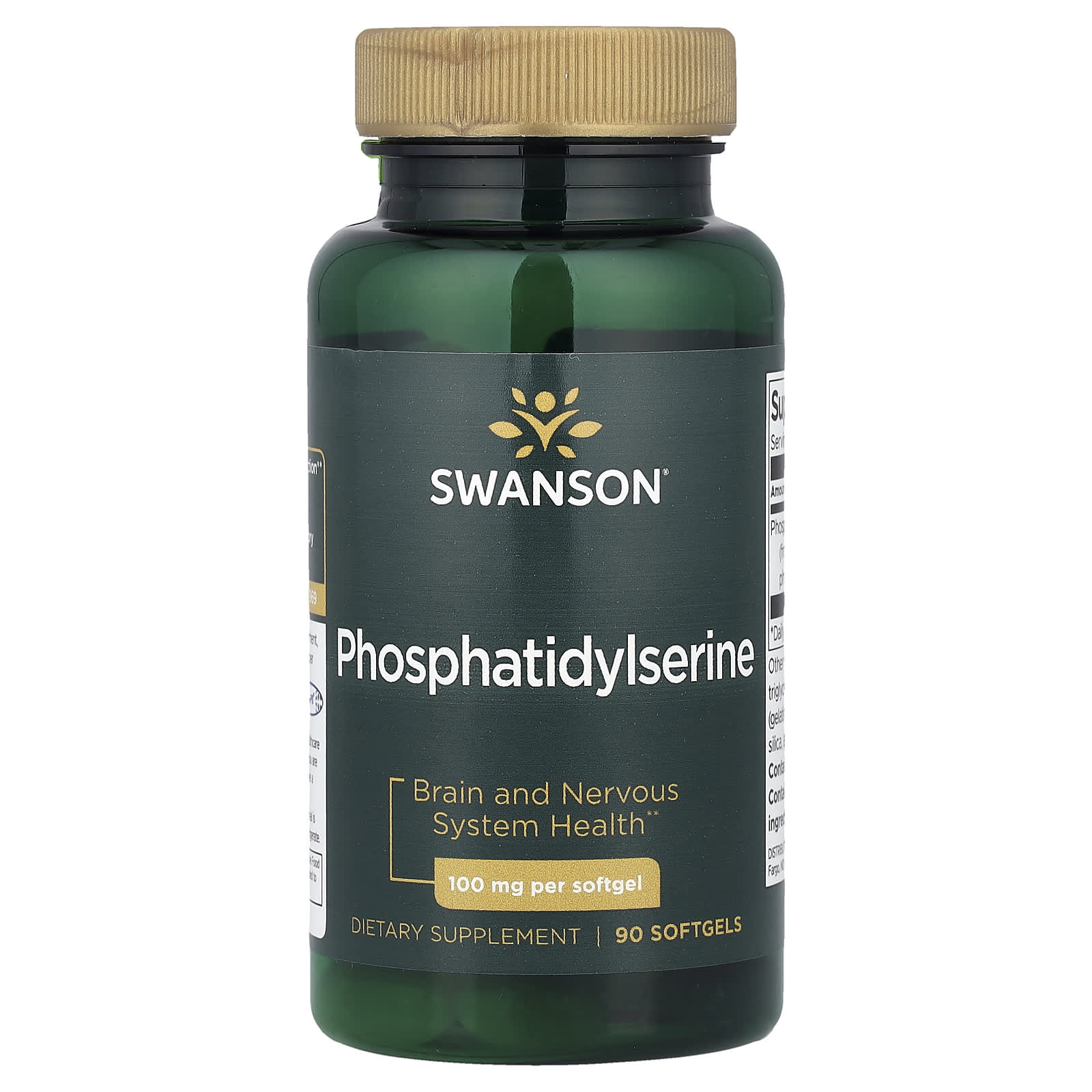 Swanson, Phosphatidylserine, 100 mg, 90 Softgels - Image 1