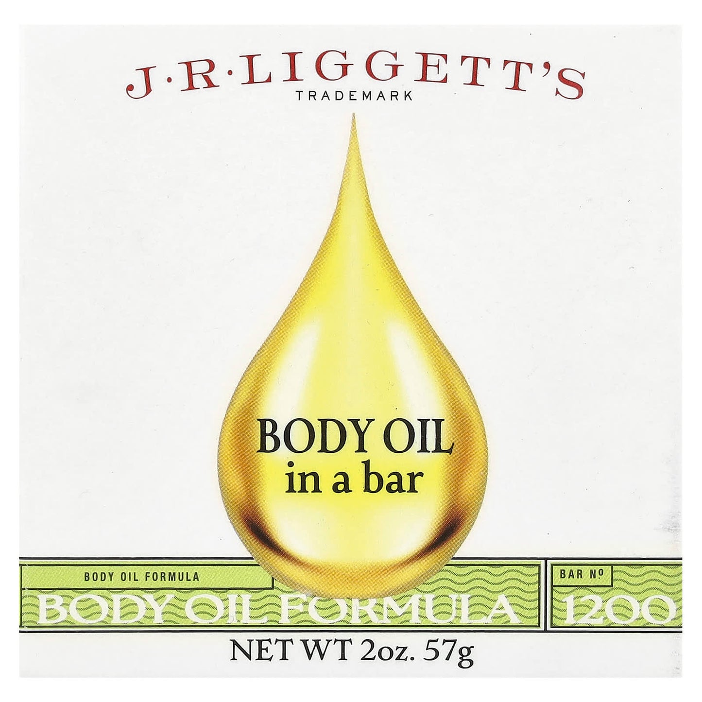 J.R. Liggett's Body Oil Bar for Soft, Sensual Skin (2 oz, 57g) - Image 1