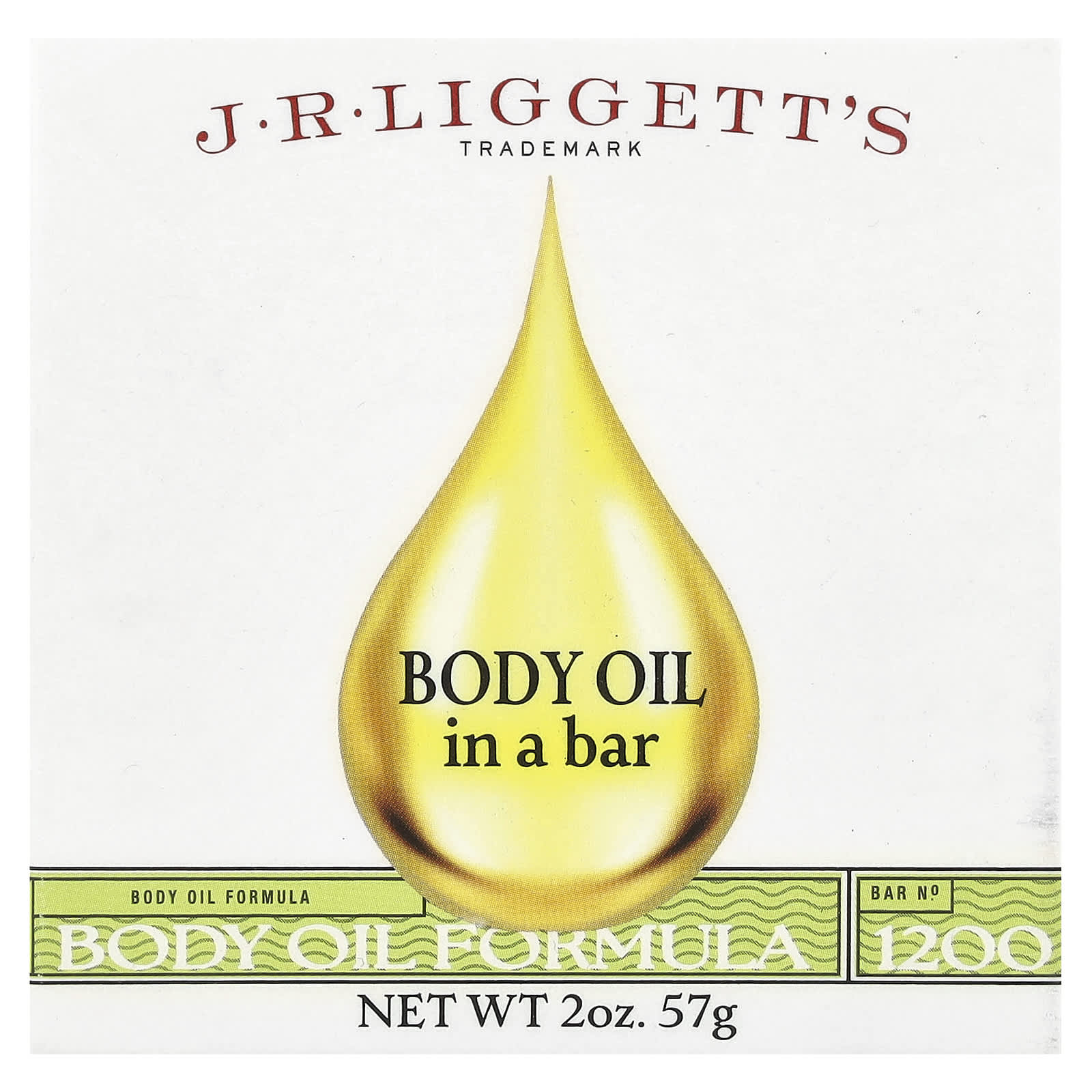 J.R. Liggett's Body Oil Bar for Soft, Sensual Skin (2 oz, 57g) - Image 1