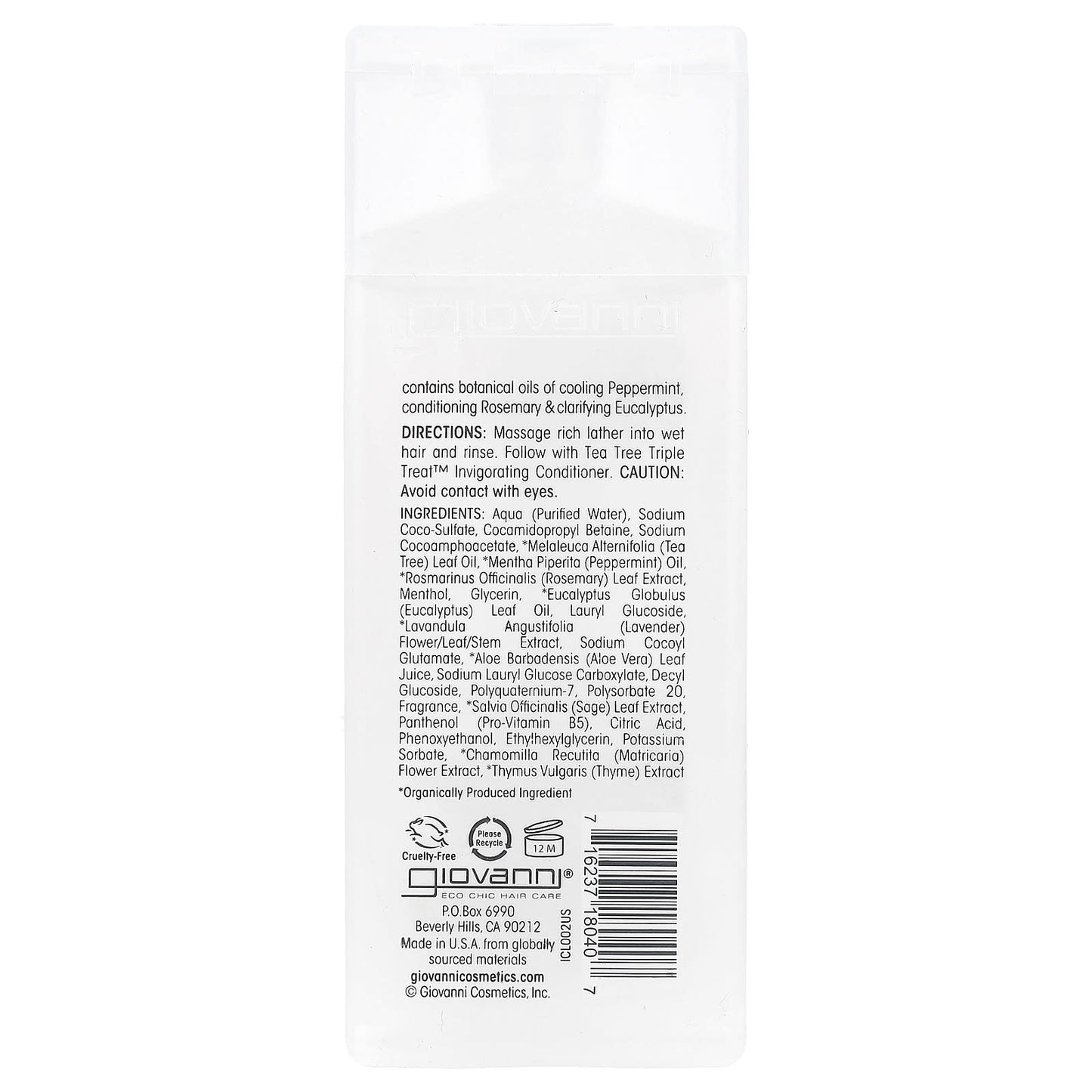 Giovanni Tea Tree Triple Treat Invigorating Shampoo for All Hair Types - Image 2