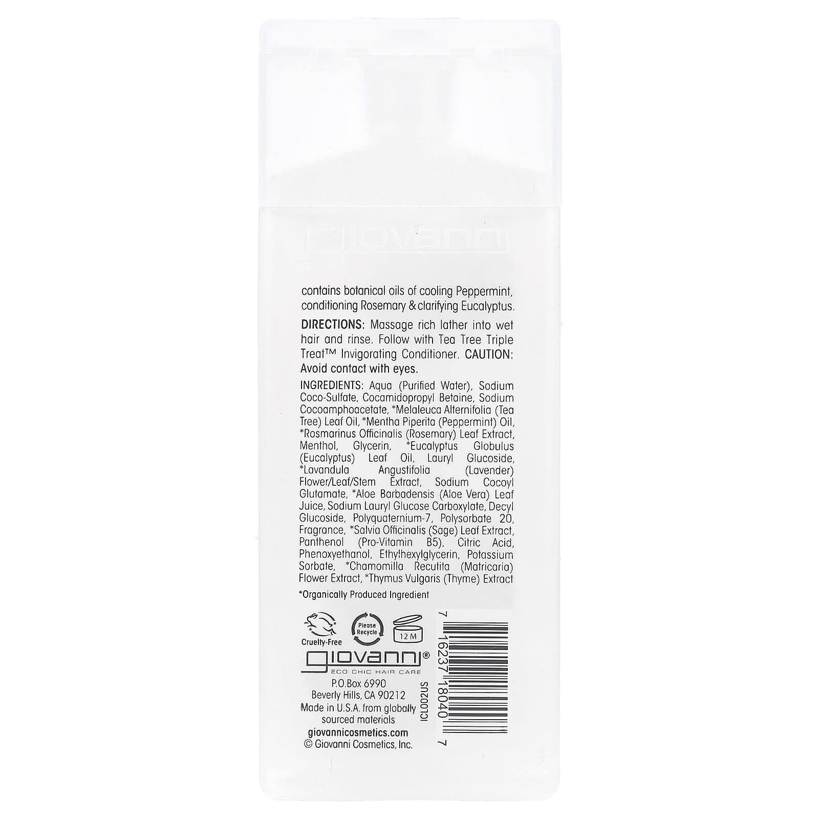 Giovanni Tea Tree Triple Treat Invigorating Shampoo for All Hair Types - Image 2