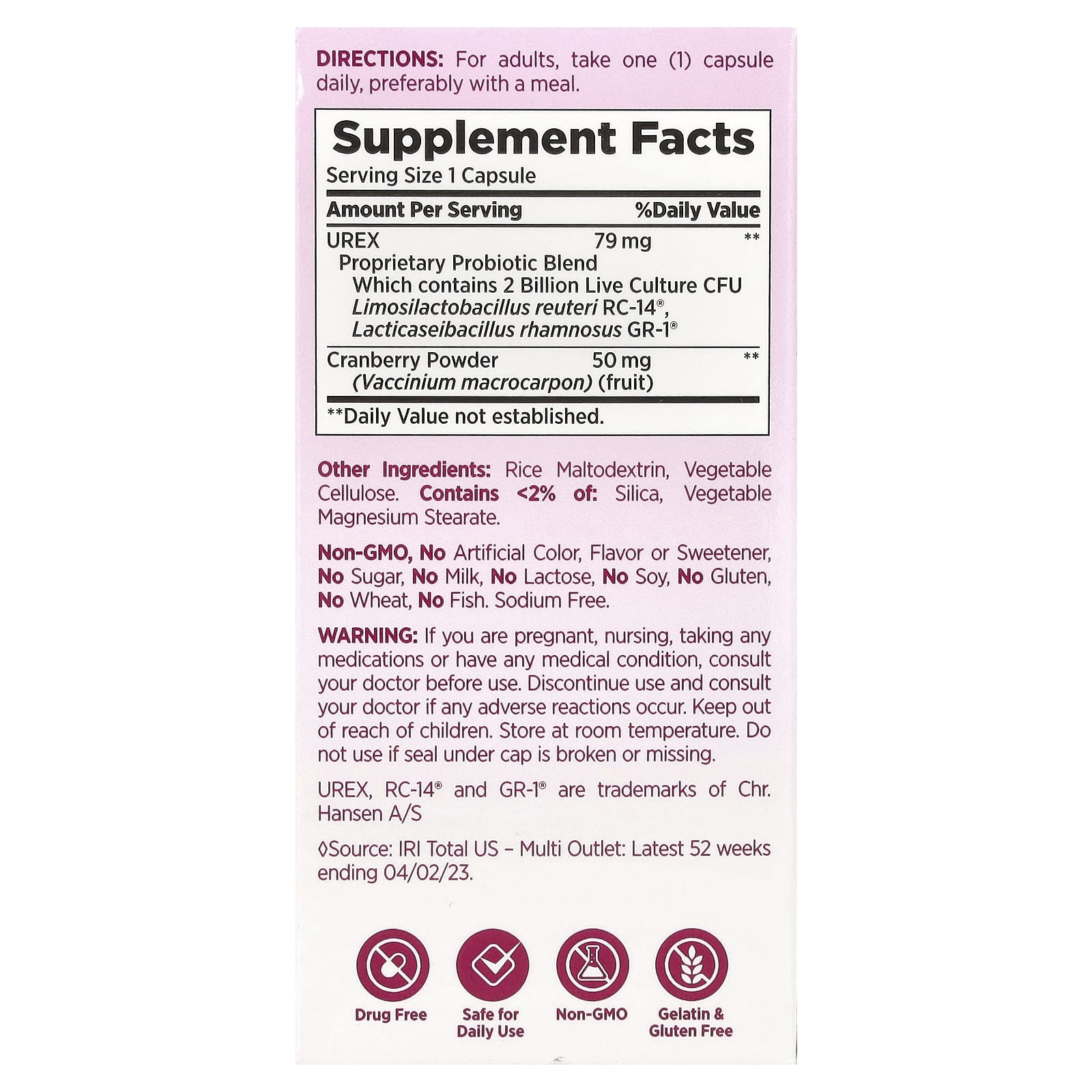 Nature's Bounty, Healthy pH Balance + Cranberry, 30 Capsules - Image 2