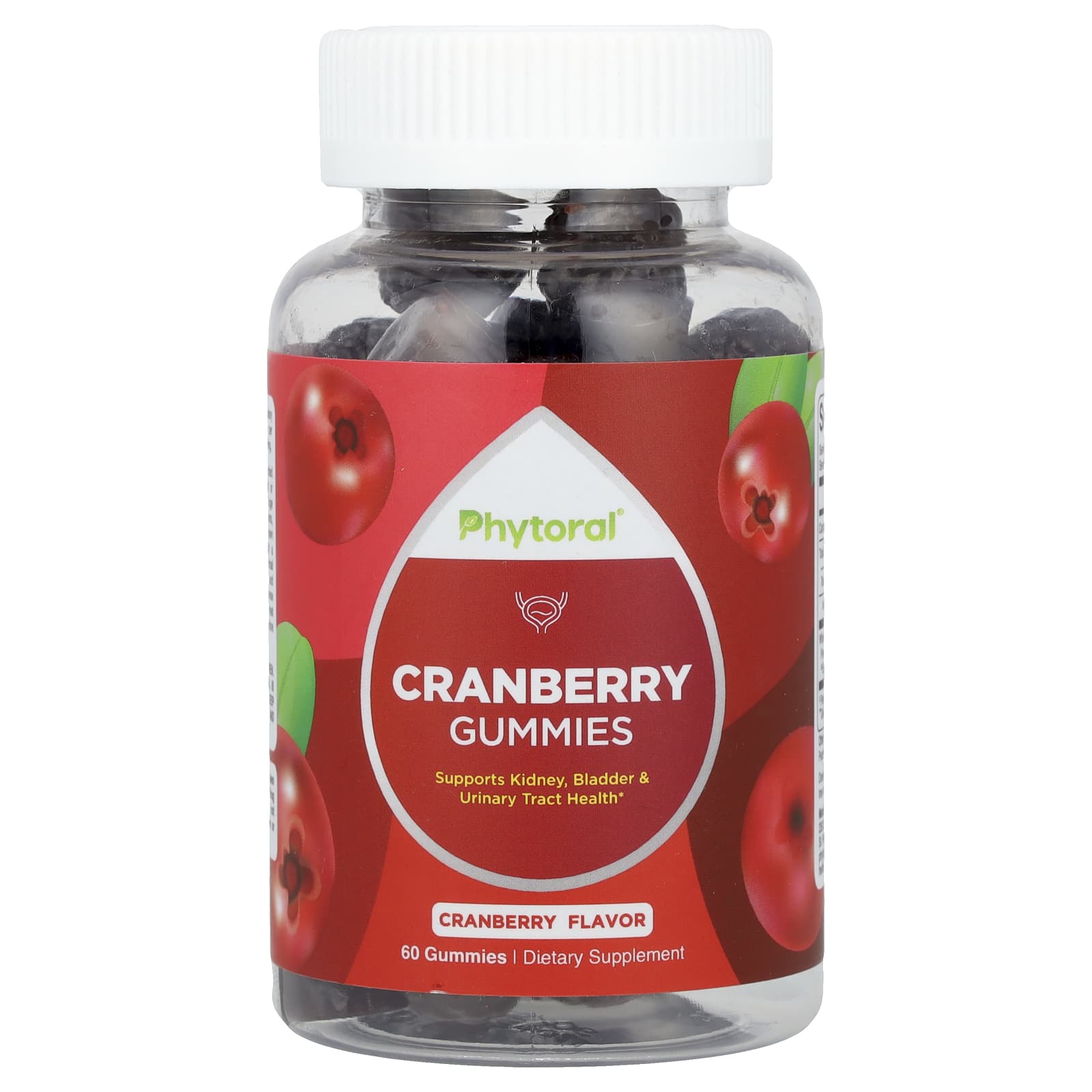 Phytoral, Cranberry Gummies, Cranberry, 60 Gummies (250 mg per Gummy) - Image 1