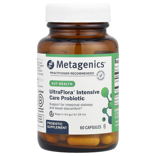 Metagenics, UltraFlora® Intensive Care Probiotic, 60 Capsules (85 mg (10 Billion CFU) per Capsule) - Image 1
