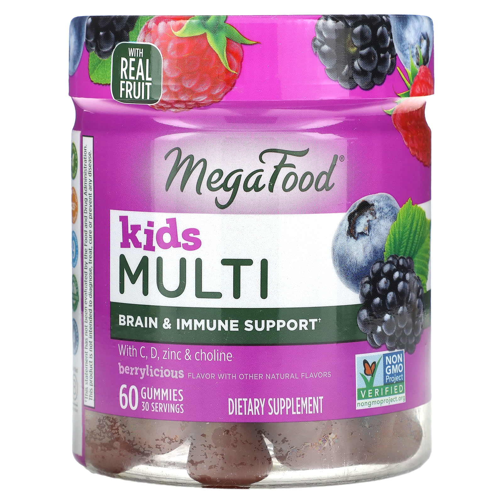 MegaFood, Kids Multi, Berrylicious, 60 Gummies - Image 1