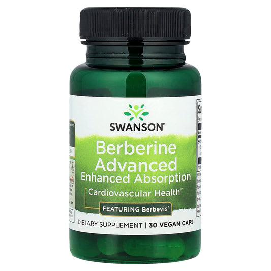 Swanson, Berberine Advanced Enhanced Absorption, 30 Vegan Caps (550 mg per Capsule) - Image 1